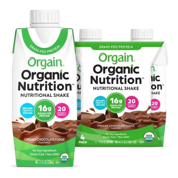 Orgain® Organic Nutritional Shake Oral Supplement Creamy Chocolate Fudge Flavor Liquid 11 oz. Carton (1039287_EA) 1/EA