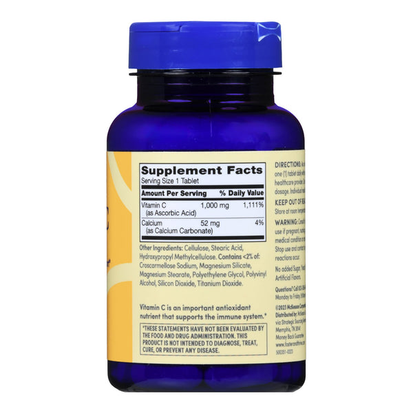 Foster & Thrive™ Vitamin C Supplement Ascorbic Acid 1,000 mg Strength Tablet 100 per Bottle (1238898_BT) 1/BT