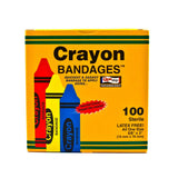 ASO Adhesive Strip 3/4 X 3 Inch Plastic Rectangle Kid Design (Assorted Crayon) Sterile (339216_CS) 1200/CS