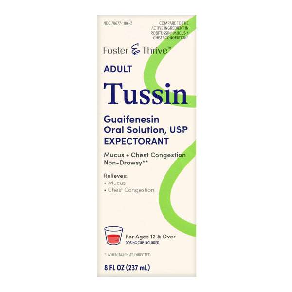 Foster & Thrive™ Cold and Cough Relief 200 mg / 10 mL Strength Liquid 8 oz. (1235077_EA) 1/EA