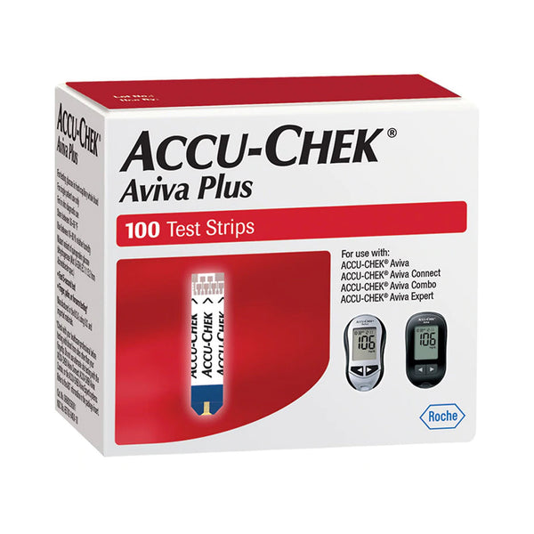 Accu-Chek® Aviva Plus Blood Glucose Test Strips 100 Strips per Pack (973662_BX) 1/BX