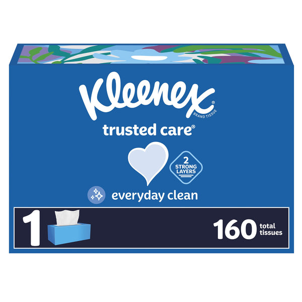 Kleenex® Trusted Care® Facial Tissue White 3.469 X 4-3/4 Inch 160 Count (1209622_CS) 3840/CS