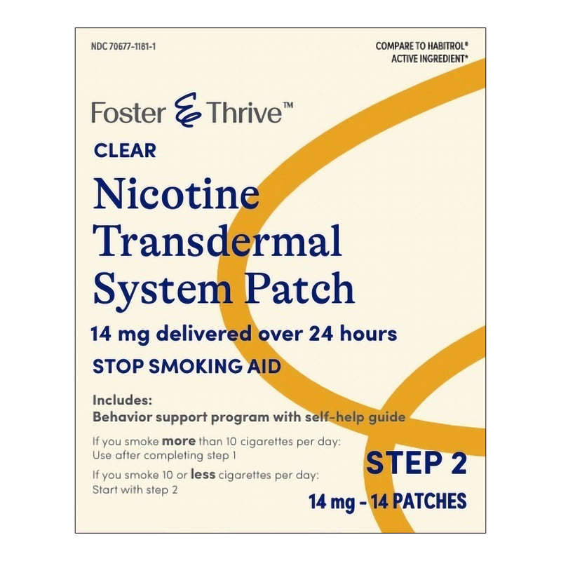 Foster & Thrive™ Stop Smoking Aid 14 mg Strength Transdermal Patch (1244995_BX) 14/BX