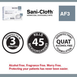 Sani-Cloth® AF3 Surface Disinfectant Cleaner Premoistened Germicidal Manual Pull Wipe 50 Count Individual Packet Unscented NonSterile (824245_EA) 1/EA