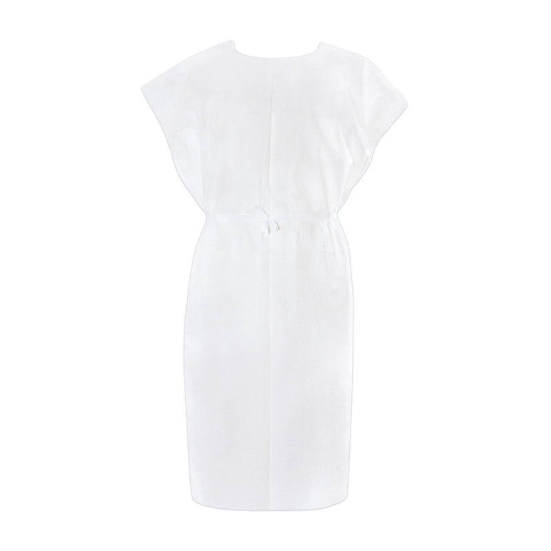 McKesson Patient Exam Gown One Size Fits Most White Disposable (201061_EA) 1/EA
