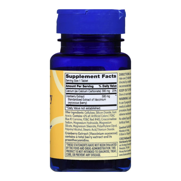Foster & Thrive™ Dietary Supplement Cranberry 500 mg Strength Tablet 30 per Bottle (1238887_BT) 1/BT