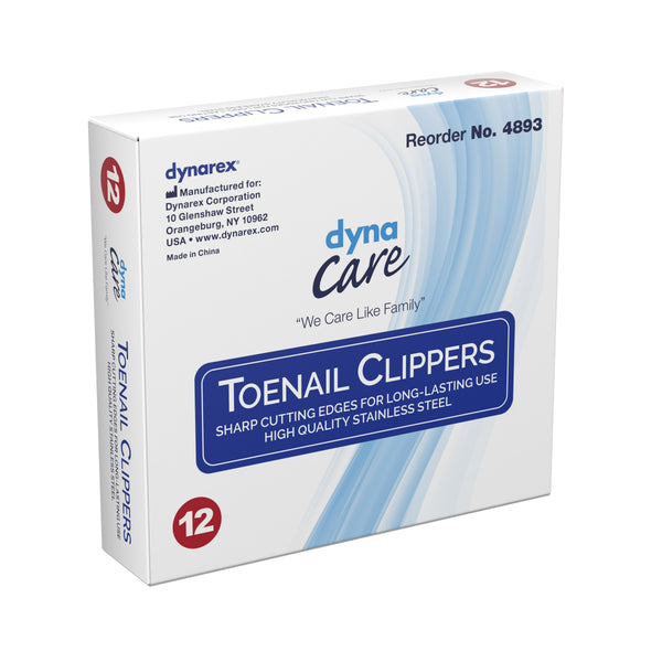Dynarex® Toenail Clippers Thumb Squeeze Lever (826990_BX) 12/BX