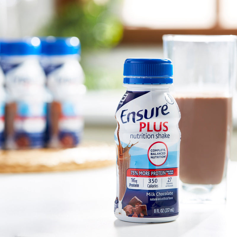 Ensure® Plus Nutrition Shake Oral Supplement Milk Chocolate Flavor Liquid 8 oz. Bottle (649272_EA) 1/EA