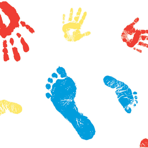 Tiny Tracks™ Table Paper 18 Inch Width 125 Foot Length Print (Hands) Crepe (381678_CS) 12/CS