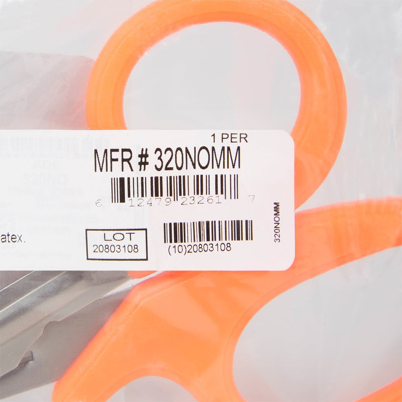McKesson Medicut™ Trauma Shears Orange 7-1/4 Inch Length Medical Grade Stainless Steel NonSterile Finger Ring Handle Blunt Tip / Blunt Tip (1089414_EA) 1/EA