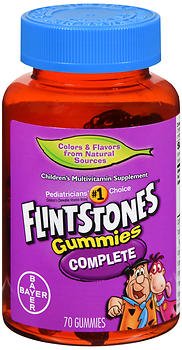 Flintstones™ with Iron Children's Strength Gummy 70 per Bottle Assorted Fruit Flavor (1060927_BT) 1/BT