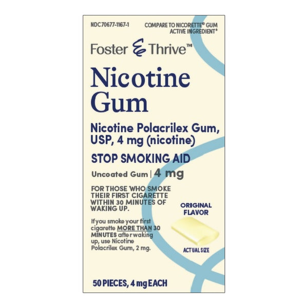 Foster & Thrive™ Stop Smoking Aid 4 mg Strength Gum (1239886_PK) 50/PK