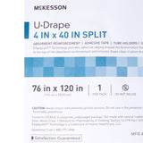 McKesson Orthopedic Drape U-Drape with Split 76 W X 120 L Inch Sterile (1101295_PK) 1/PK