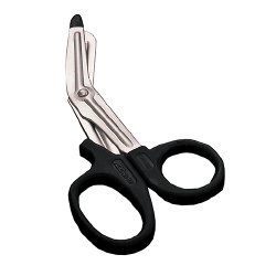 Acme United Trauma Shears 7-1/4 Inch Length Floor / Office Grade Stainless Steel NonSterile Black Finger Ring Handle Angled Blunt Tip / Blunt Tip (1094561_EA) 1/EA