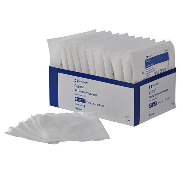 Curity™ Nonwoven Sponge 4 X 4 Inch 4-Ply Sterile 5 per Pouch (546402_TR) 10/TR