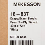 McKesson General Purpose Drape Physical Exam Drape 40 W X 72 L Inch NonSterile (145371_CS) 50/CS