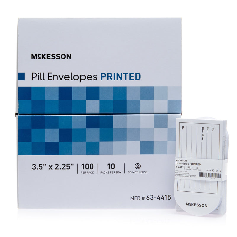 McKesson Medication Envelope White 2-1/4 X 3-1/2 Inch (624665_PK) 1/PK