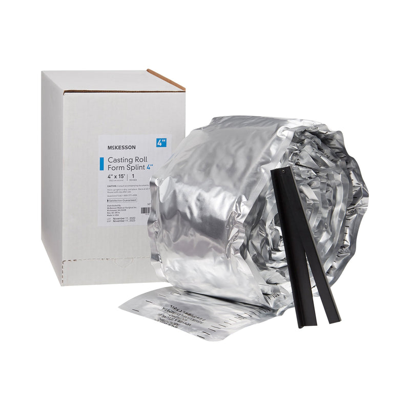McKesson Padded Splint Roll 4 Inch X 15 Foot Fiberglass White (862508_BX) 1/BX