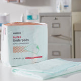 McKesson Super Disposable Underpad 30 X 36 Inch Fluff / Polymer Moderate Absorbency (724050_CS) 100/CS