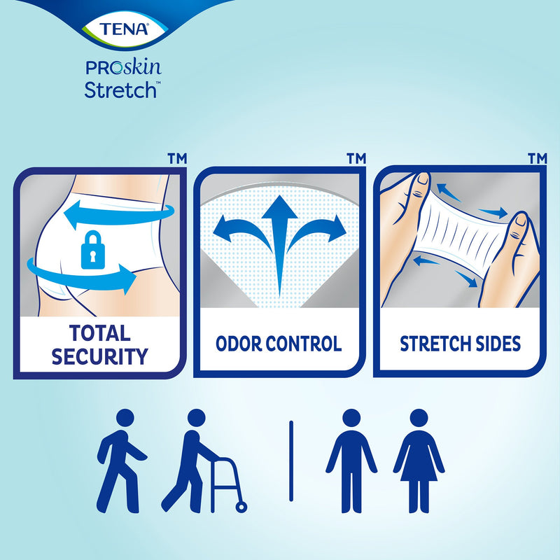 TENA ProSkin Stretch™ Ultra Unisex Adult Incontinence Brief 2X-Large Disposable Heavy Absorbency (794218_CS) 64/CS