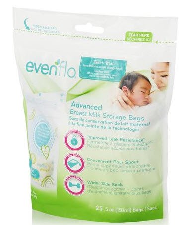 Evenflo Breast Milk Storage Bag 5 oz. Food Grade Material (1124110_CT) 25/CT