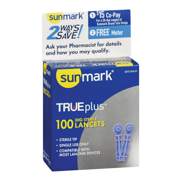 Sunmark® Lancet for Lancing Device 30 Gauge Non-Safety Twist Off Cap Multiple Sites (997489_BX) 100/BX