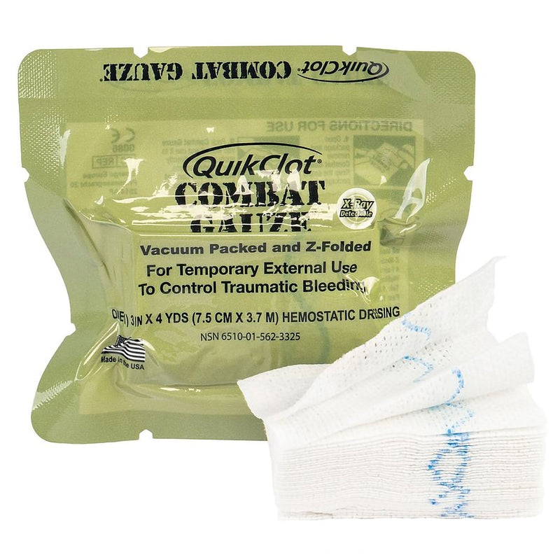 QuikClot Combat Gauze® Hemostatic Dressing 3 Inch X 4 Yard 1 per Pack Sterile (1019198_EA) 1/EA