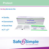 Safe N Simple™ No-Sting Skin Barrier Wipe 60% / 20% Strength Purified Water / Polyvinylpyrrolidone / Glycerin / Propylene Glycol Individual Packet Sterile (773689_BX) 100/BX