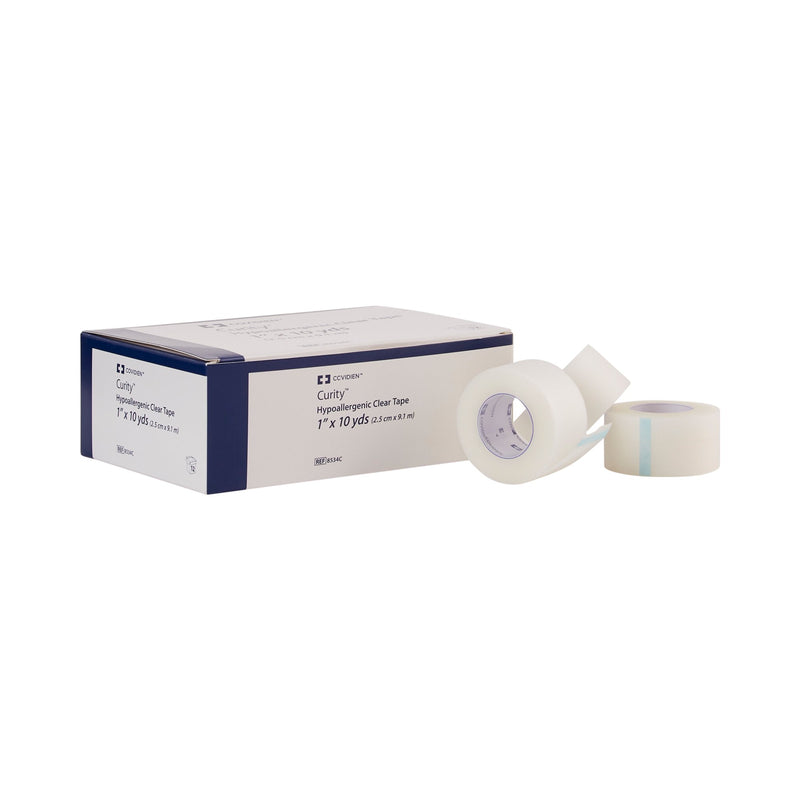 Kendall™ Hypoallergenic Clear Hypoallergenic Medical Tape Transparent 1 Inch X 10 Yard Plastic NonSterile (696192_BX) 12/BX