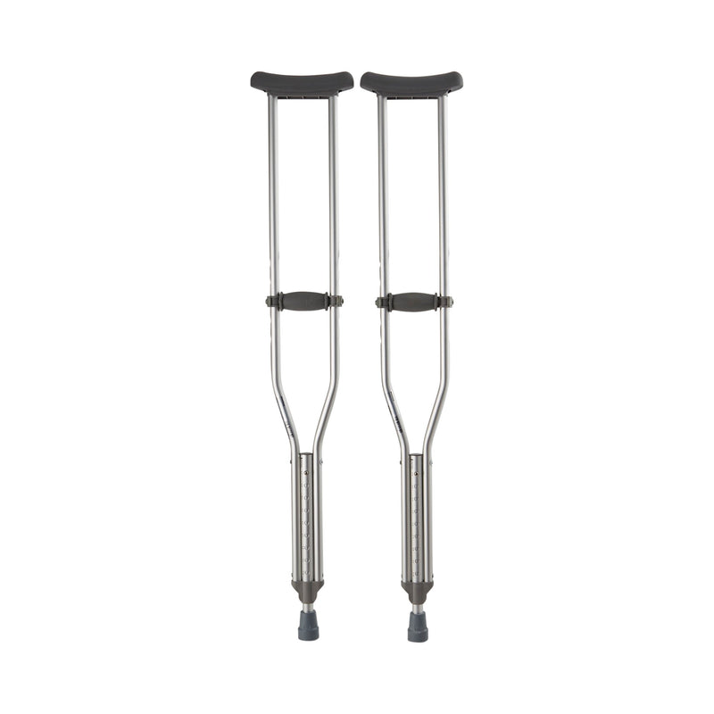 McKesson Underarm Crutches Adult 5 Foot 2 Inch to 5 Foot 10 Inch User Height Aluminum Frame 350 lbs. Weight Capacity (1065230_PR) 1/PR
