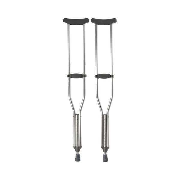 McKesson Underarm Crutches Adult 5 Foot 2 Inch to 5 Foot 10 Inch User Height Aluminum Frame 350 lbs. Weight Capacity (1065230_CS) 8/CS