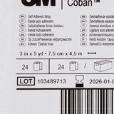 3M™ Coban™ Cohesive Bandage 3 Inch X 5 Yard Self-Adherent Closure Tan NonSterile Standard Compression (481237_RL) 1/RL