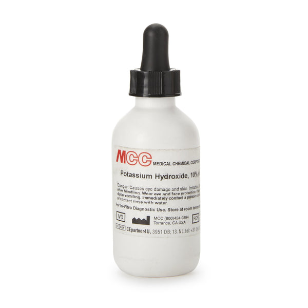 Medical Chemical Microbiology Reagent Potassium Hydroxide Inorganic Compound 10% 2 oz. (301735_EA) 1/EA