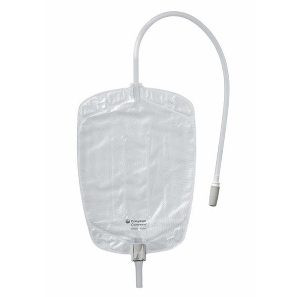 Conveen® Security+ Urinary Leg Bag Anti-Reflux Valve Sterile 600 mL Polyethylene / Flocked (551101_EA) 1/EA