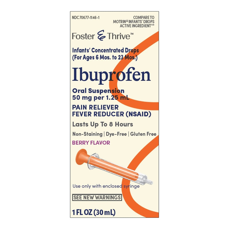 Foster & Thrive™ Infants' Pain Relief Ibuprofen Liquid 1 oz. (1239002_EA) 1/EA