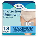 TENA® ProSkin™ Protective Female Adult Absorbent Underwear Pull On with Tear Away Seams Large Disposable Moderate Absorbency (1135408_BG) 18/BG