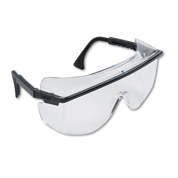Honeywell Uvex™ Astro OTG 3001 Wraparound Safety Glasses, Black Plastic Frame, Clear Lens (UVXS2500) Each