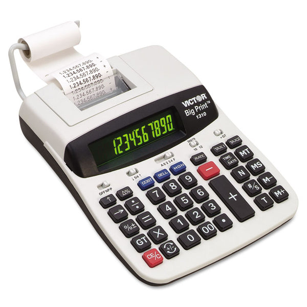 Victor® 1310 Big Print Commercial Thermal Printing Calculator, Black Print, 6 Lines/Sec (VCT1310)