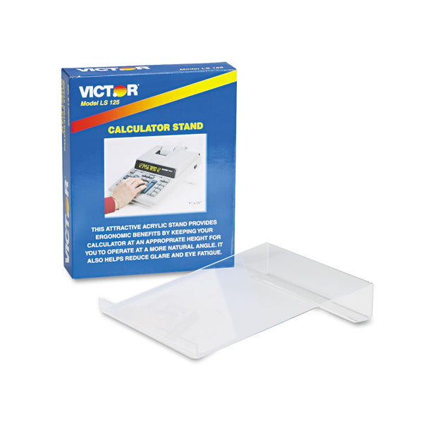 Victor® Large Angled Acrylic Calculator Stand, 9 x 11 x 2, Clear (VCTLS125)