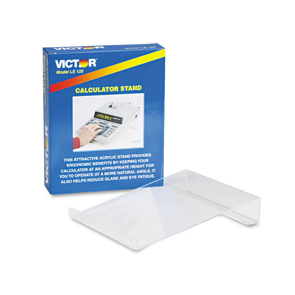 Victor® Large Angled Acrylic Calculator Stand, 9 x 11 x 2, Clear (VCTLS125) Each