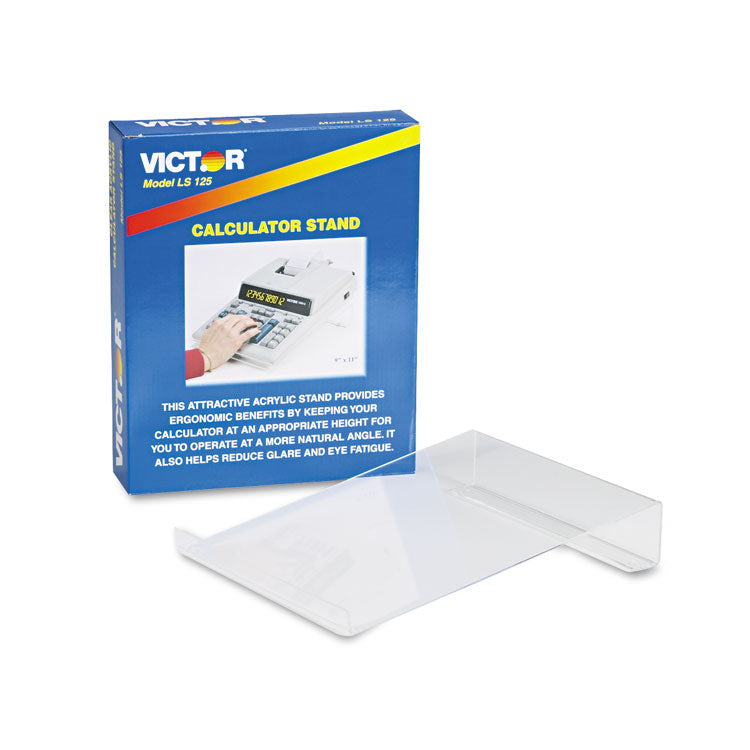 Victor® Large Angled Acrylic Calculator Stand, 9 x 11 x 2, Clear (VCTLS125) Each