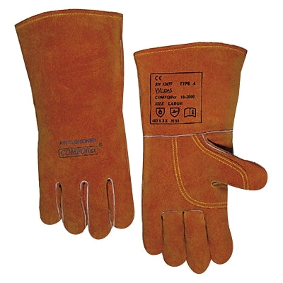 Best Welds COMFOflex® Premium Leather Welding Gloves, Split Cowhide, Large, Buck Tan (902-10-2000) 1 Pair