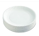 AJM Packaging Corporation Paper Plates, 9" dia, White, 100/Pack, 12 Packs/Carton (AJMPP9GRAWH) Case of 1200