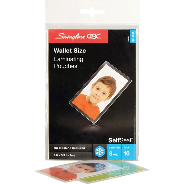 GBC Wallet Card Size Clear Laminating Pouches, 2 5/8 x 3 7/8, 10/Pack (GBC3745685) Pack of 10