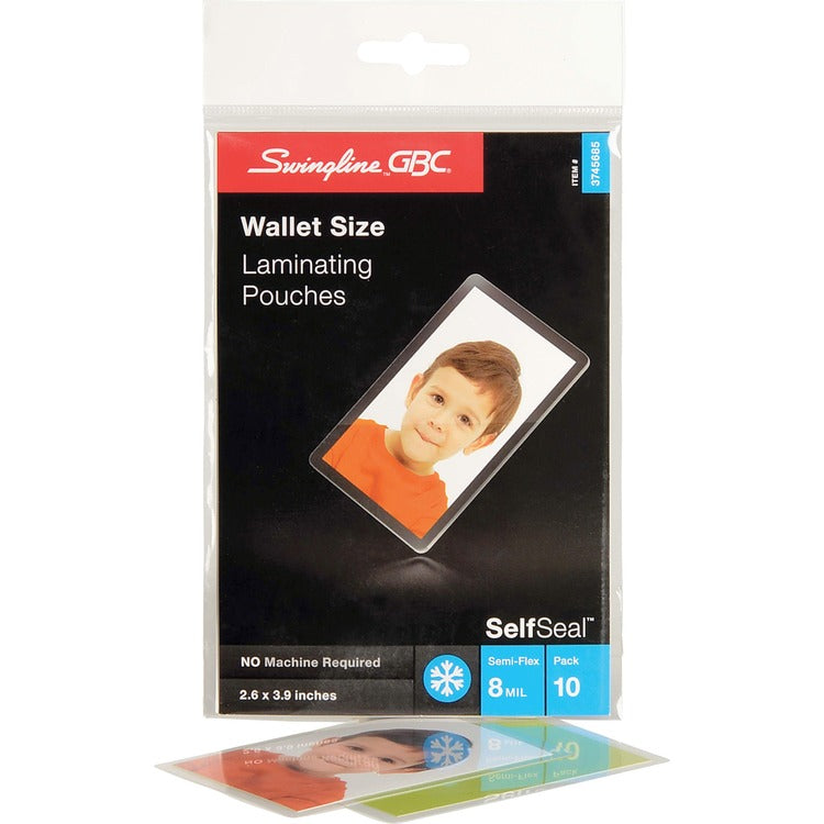 GBC Wallet Card Size Clear Laminating Pouches, 2 5/8 x 3 7/8, 10/Pack (GBC3745685) Pack of 10