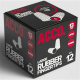 ACCO Rubber Finger Tips, 13 (Large), Amber, Dozen (ACC54033) Box of 12