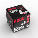 ACCO Rubber Finger Tips, #11.5 with 0.63" Diameter, Medium, Amber, 12/Box (ACC54035) Box of 12