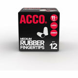 ACCO Rubber Finger Tips, #11.5 with 0.63" Diameter, Medium, Amber, 12/Box (ACC54035) Box of 12