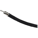 Tatco Velour Rope for Stanchion, Chrome Plated Post, 72" Black Rope Attachment, Black (TCO11116) Each