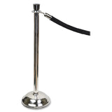 Tatco Velour Rope for Stanchion, Chrome Plated Post, 72" Black Rope Attachment, Black (TCO11116) Each